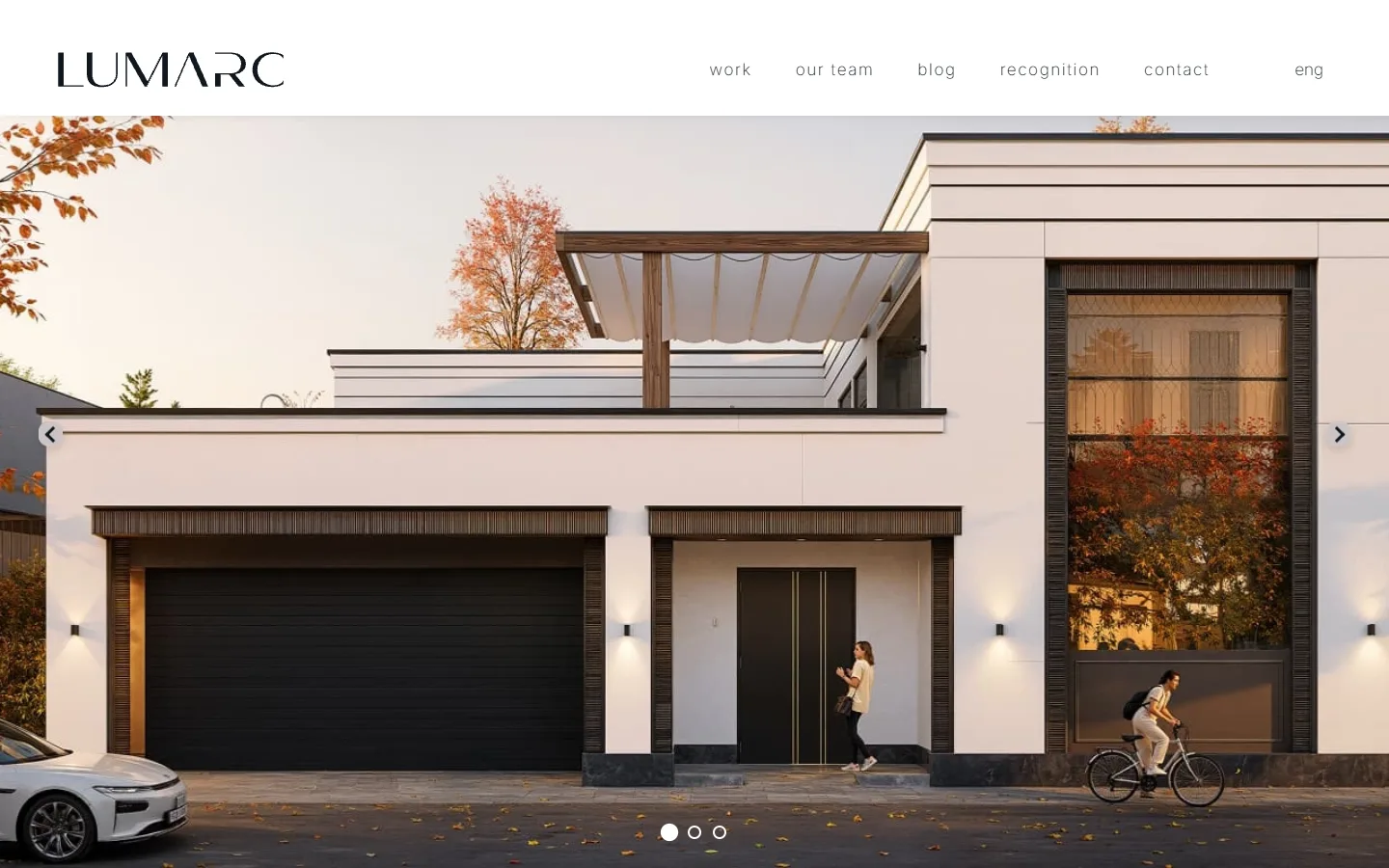 Lumarc — studio website — homepage screenshot